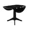 International Concepts Round 42 in Round Dual Drop Leaf Pedestal Table, 30.3 inH, Black, 42 W, 42 L, 30.3 in H, Wood K46-42DPT-27B - alternate 6